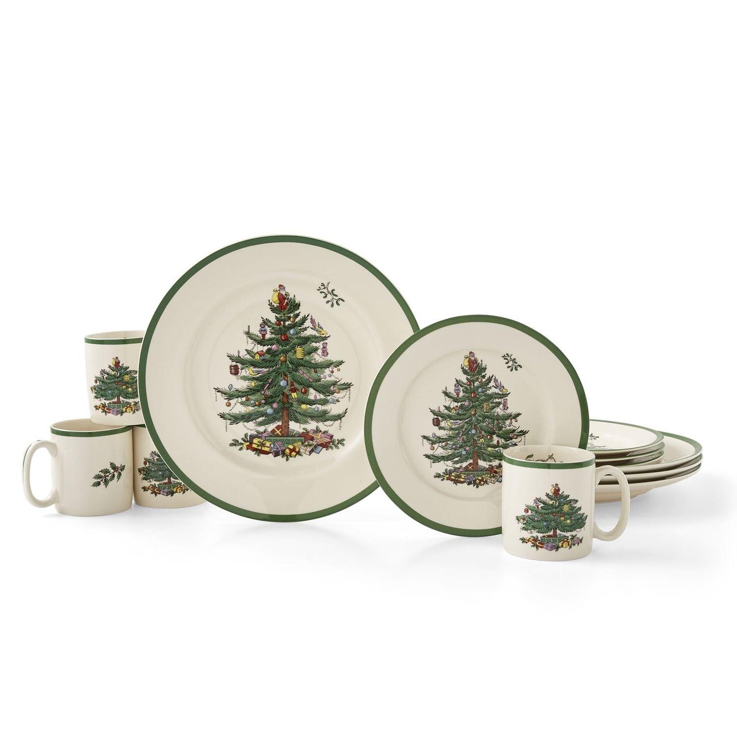 Spode Christmas Tree | 12 Piece Set - Dinner, Salad, Mug