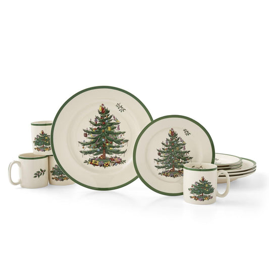 Spode Christmas Tree | 12 Piece Set - Dinner, Salad, Mug