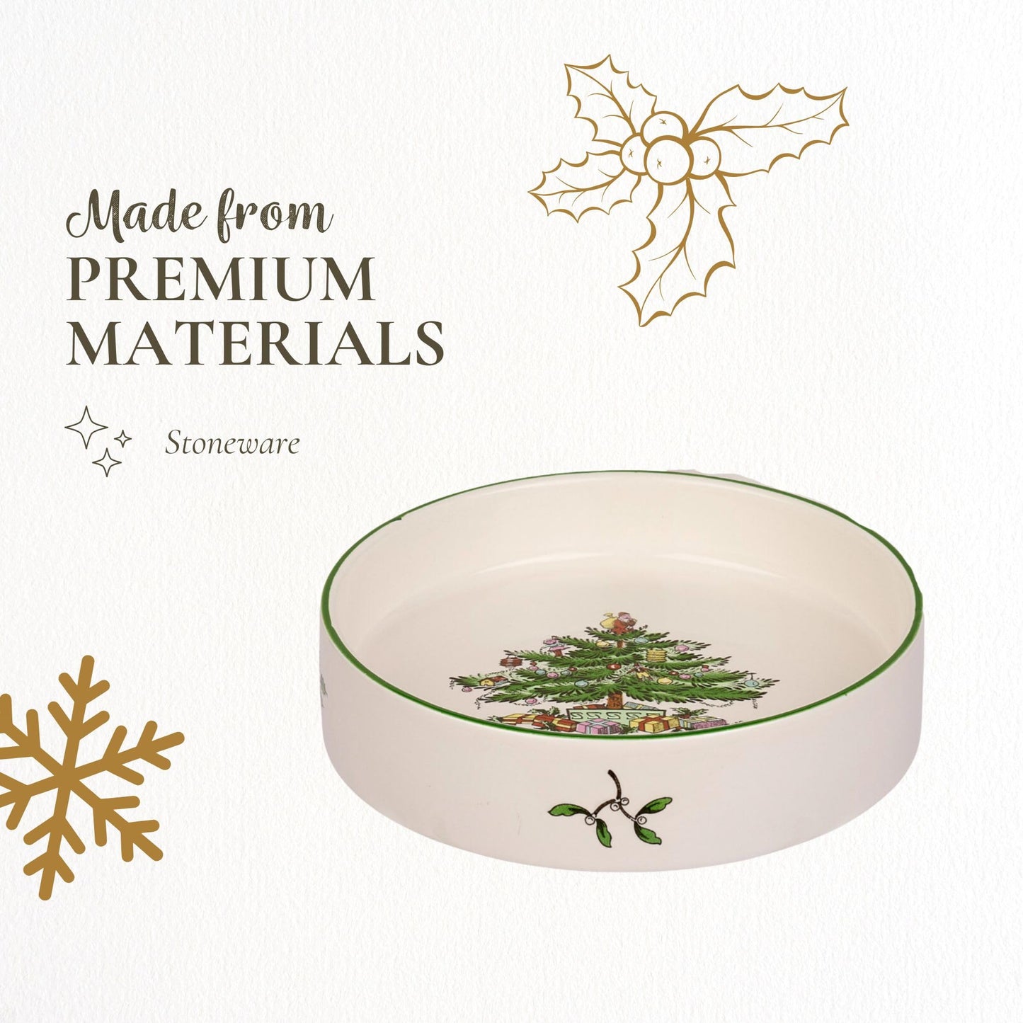 Spode - Christmas Tree |  2Pc Wine Chiller & Coaster Set