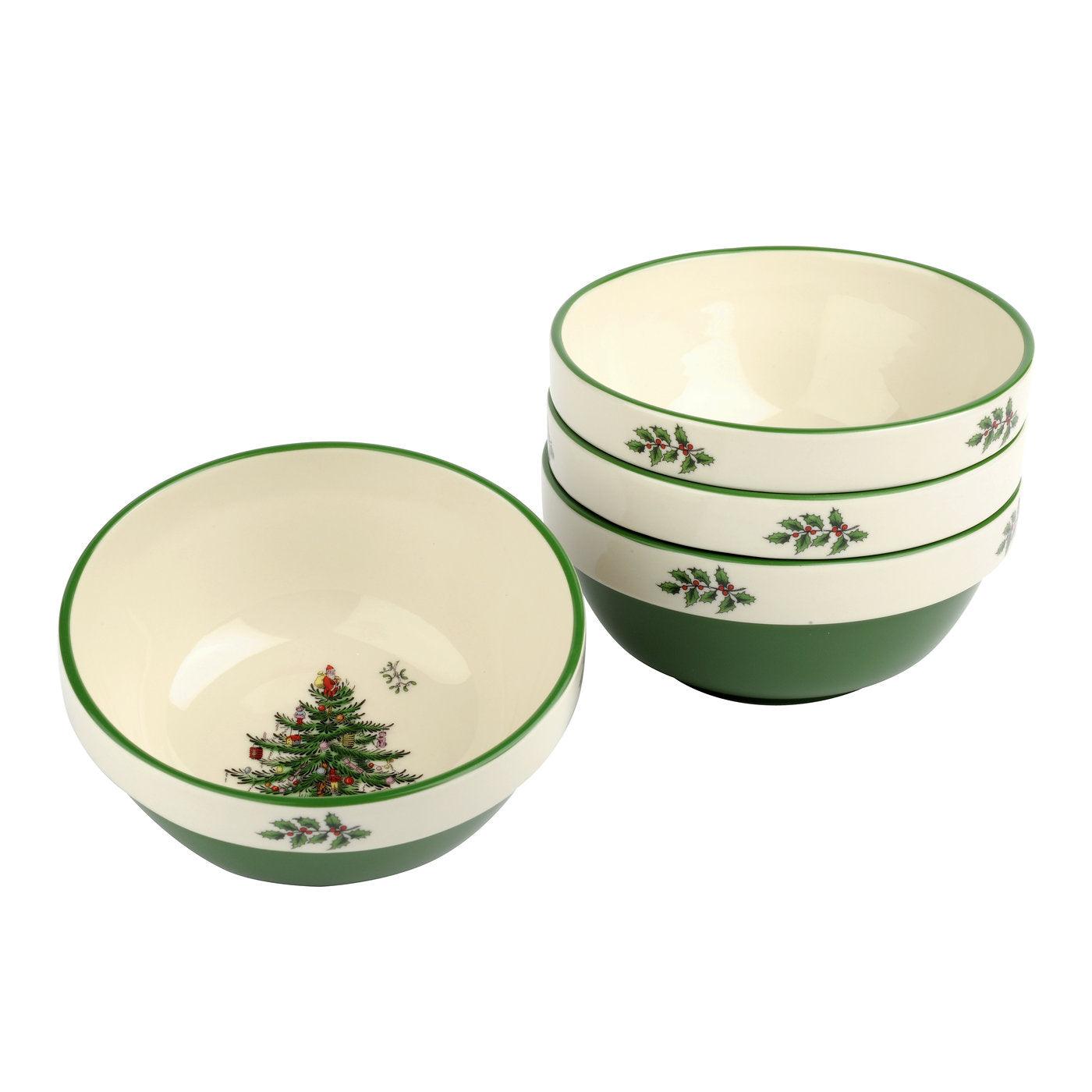 Spode - Christmas Tree - Stacking Bowls | 5.5 Inch | Set of 4