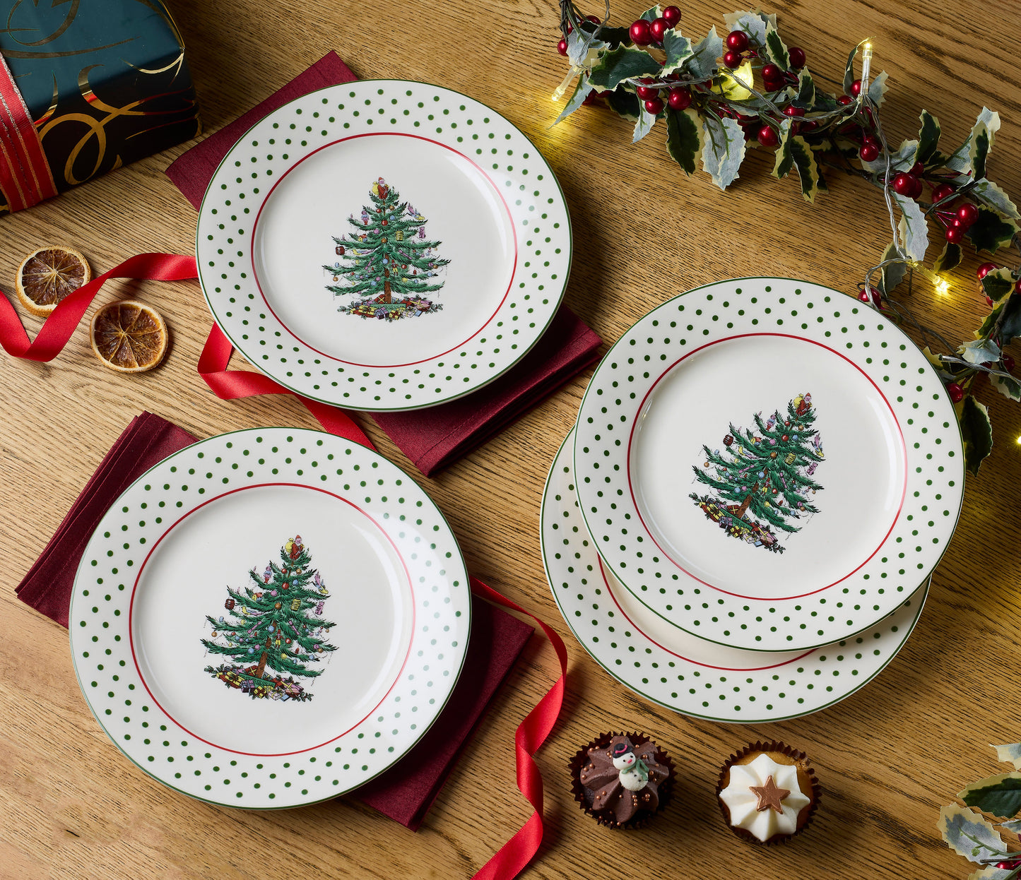 Spode - Polka Dot Dessert Plates | Set of 4