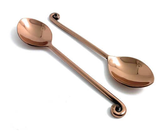 Vibhsa Stainless Steel Copper Teaspoons - Set of 6