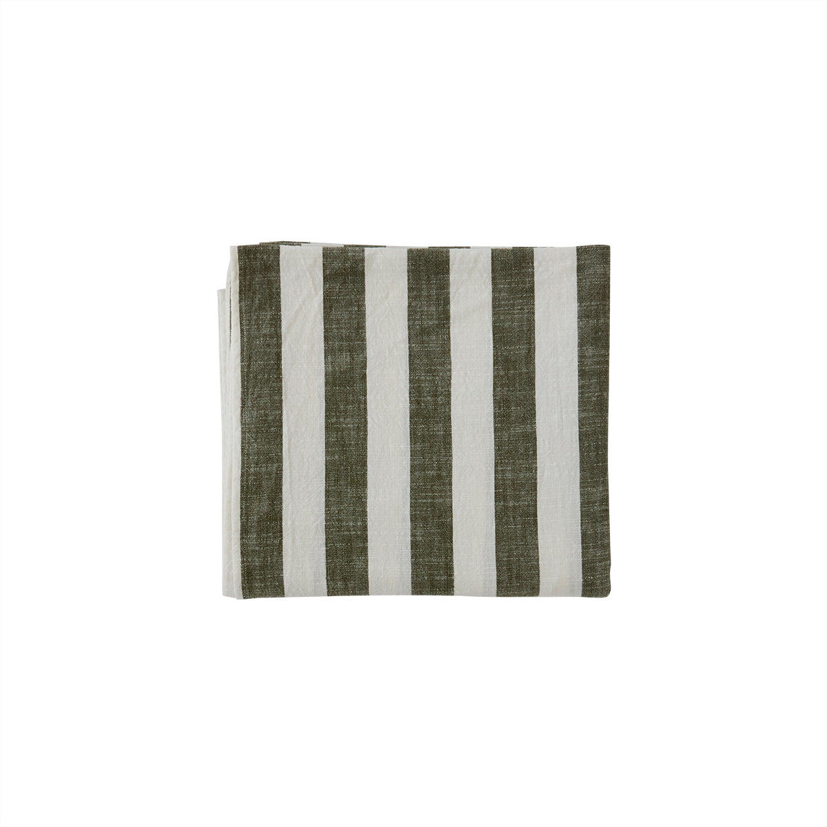 Striped Tablecloth - 200x140 cm - Olive