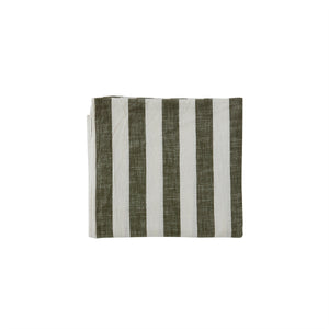 Striped Tablecloth - 200x140 cm - Olive