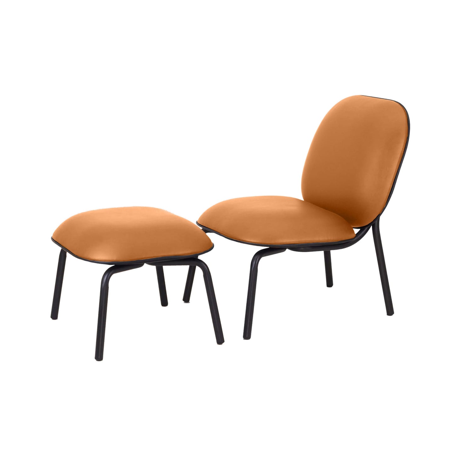 Tasca Lounge Chair & Ottoman | Eco Leather Fabric | Indoor Use