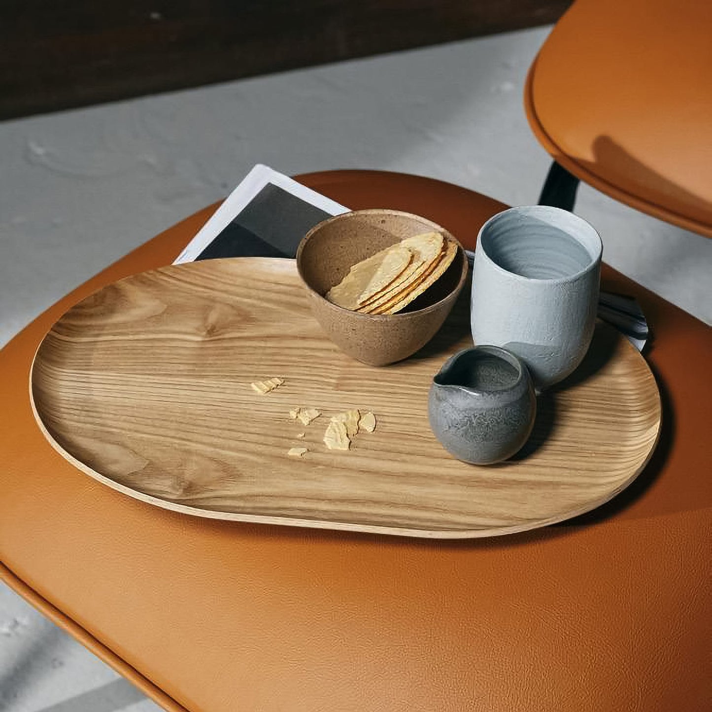 Tasca Lounge Chair & Ottoman | Eco Leather Fabric | Indoor Use