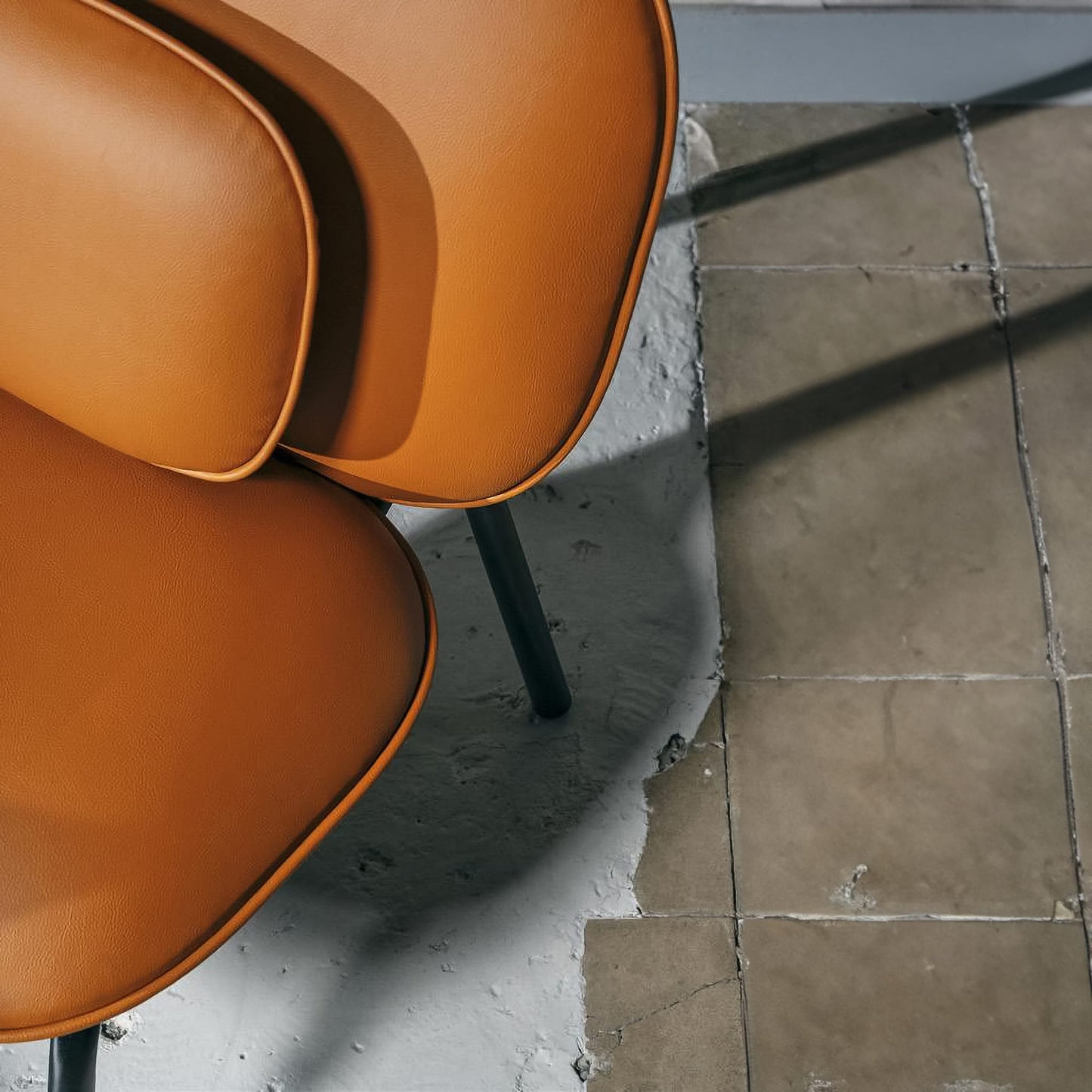 Tasca Lounge Chair & Ottoman | Eco Leather Fabric | Indoor Use