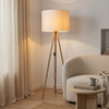 TOKYO Wood & Linen Floor Lamp for Living Room & Bedroom