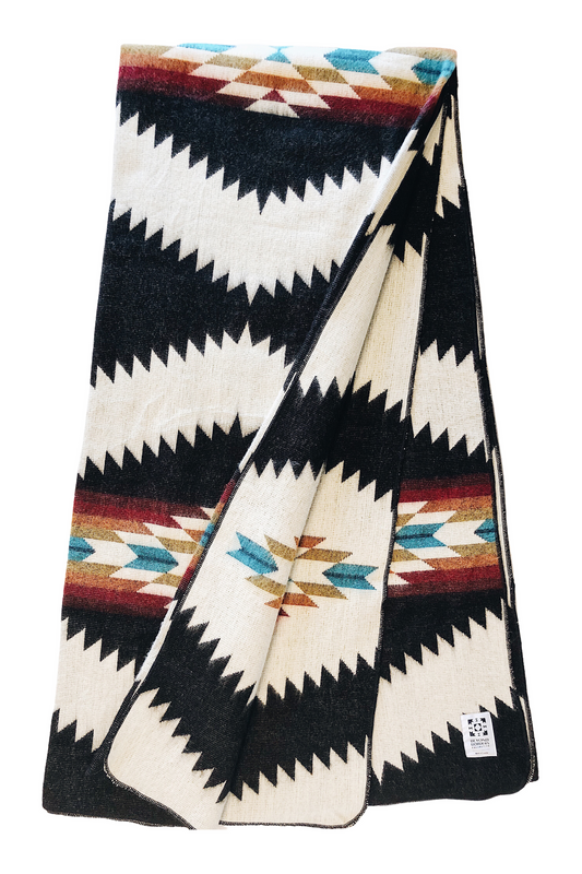 Tsachila Blanket | Colorful Black