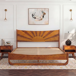 Sunset Solid Wood Bed Frame