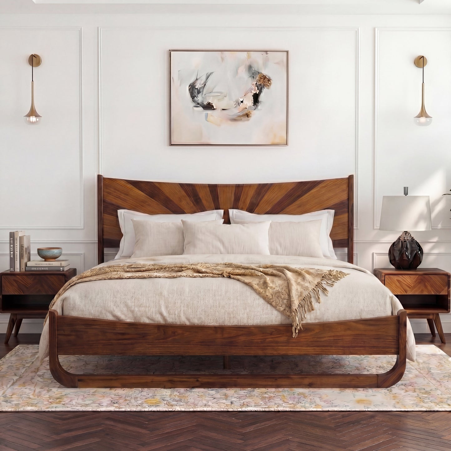 Sunset Solid Wood Bed Frame