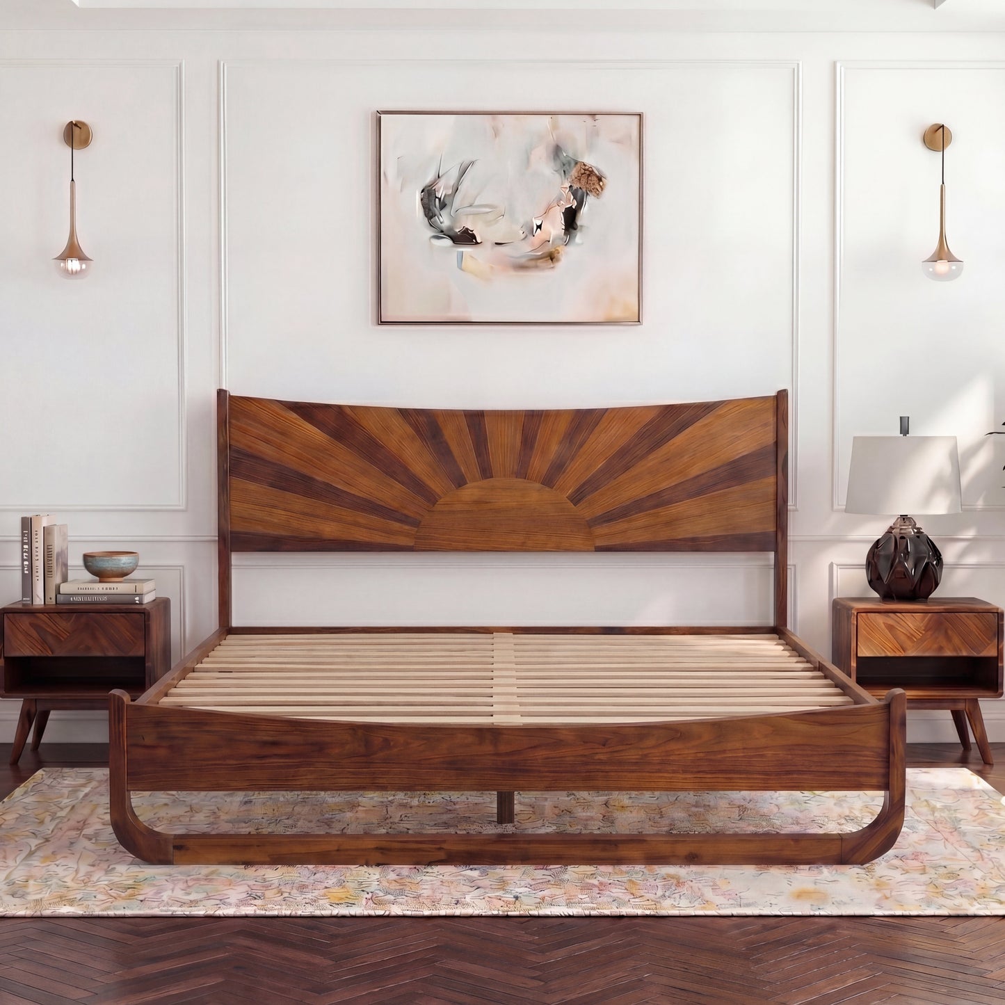 Sunset Solid Wood Bed Frame