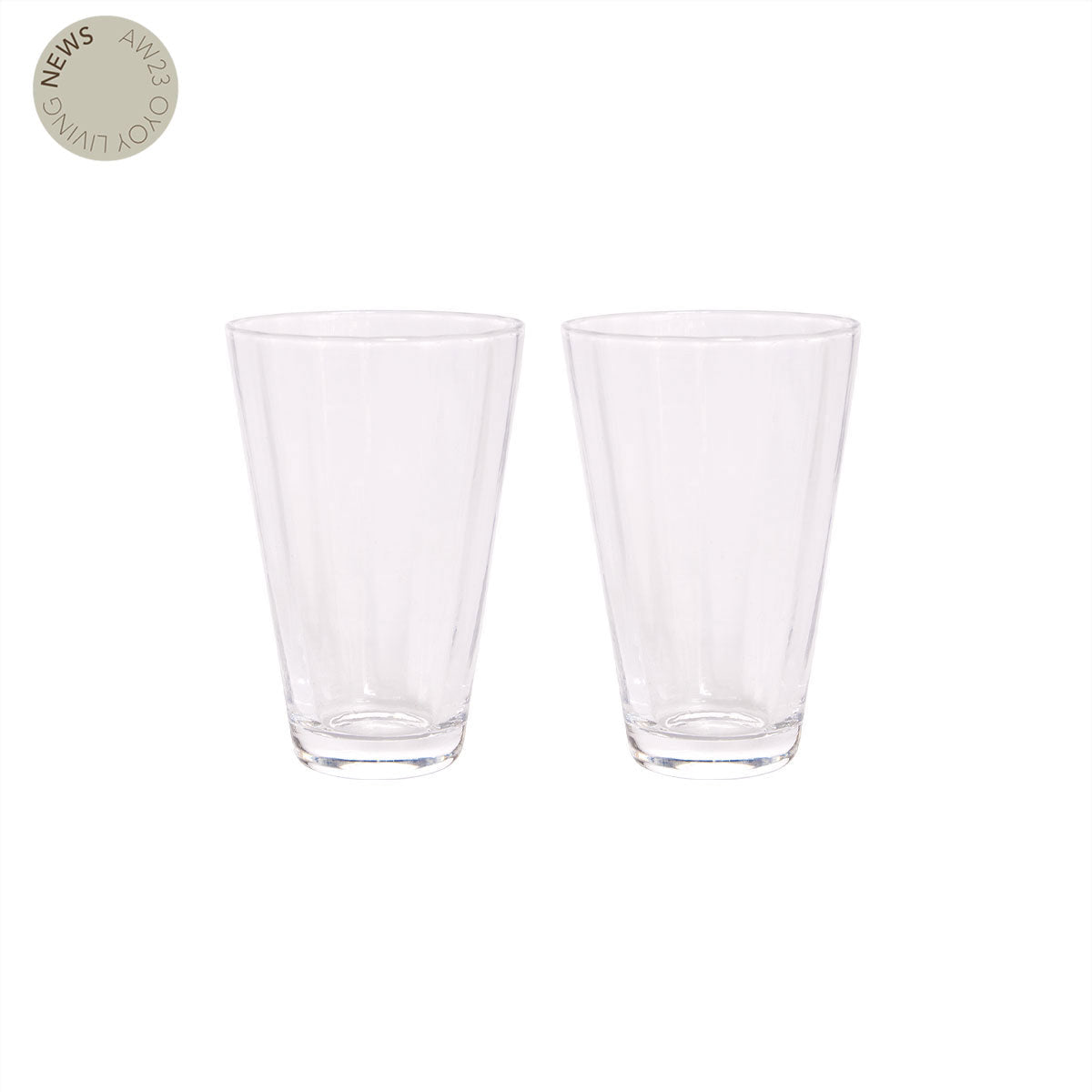 Yuka Groove Glass - Pack of 2