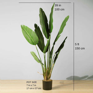 Zapo Artificial Bird Of Paradise Potted Plant (Multiple Sizes)