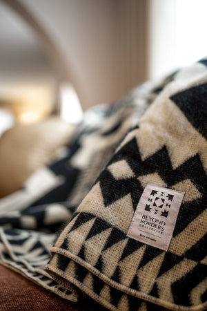 Awa Blanket | Natural / Black - Roome Collective