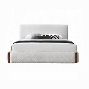 Reggie Upholstered Platform Bed - Cream