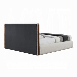 Reggie Upholstered Platform Bed - Cream