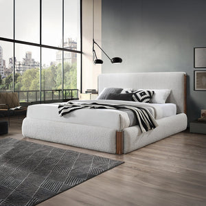 Reggie Upholstered Platform Bed - Cream