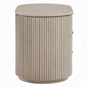 Chianti Luxury Chanel Nightstand w/USB Port - Light Oak