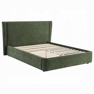 Purus Upholstered Platform Bed - Moss Green