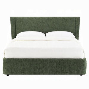 Purus Upholstered Platform Bed - Moss Green