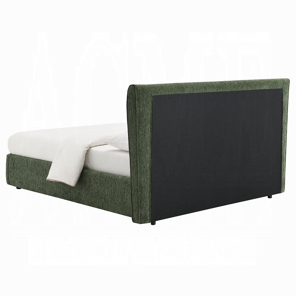 Purus Upholstered Platform Bed - Moss Green
