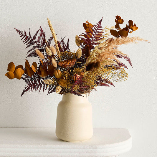 Selina Dried Floral Bouquet - With Vase