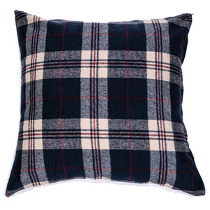 Lumberjack plaid navy and red european sham