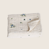 Organic Cotton Muslin Baby Blanket, 4 Layers, Crib Size (47 X 47) - Blueberry