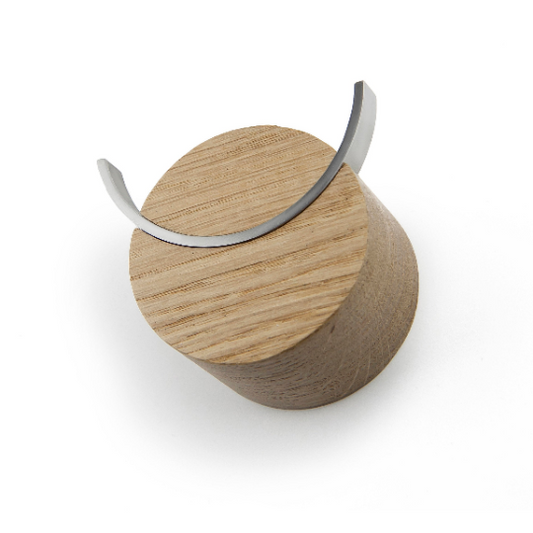 Solid Oak Wood & Stainless Steel Hook | Deer