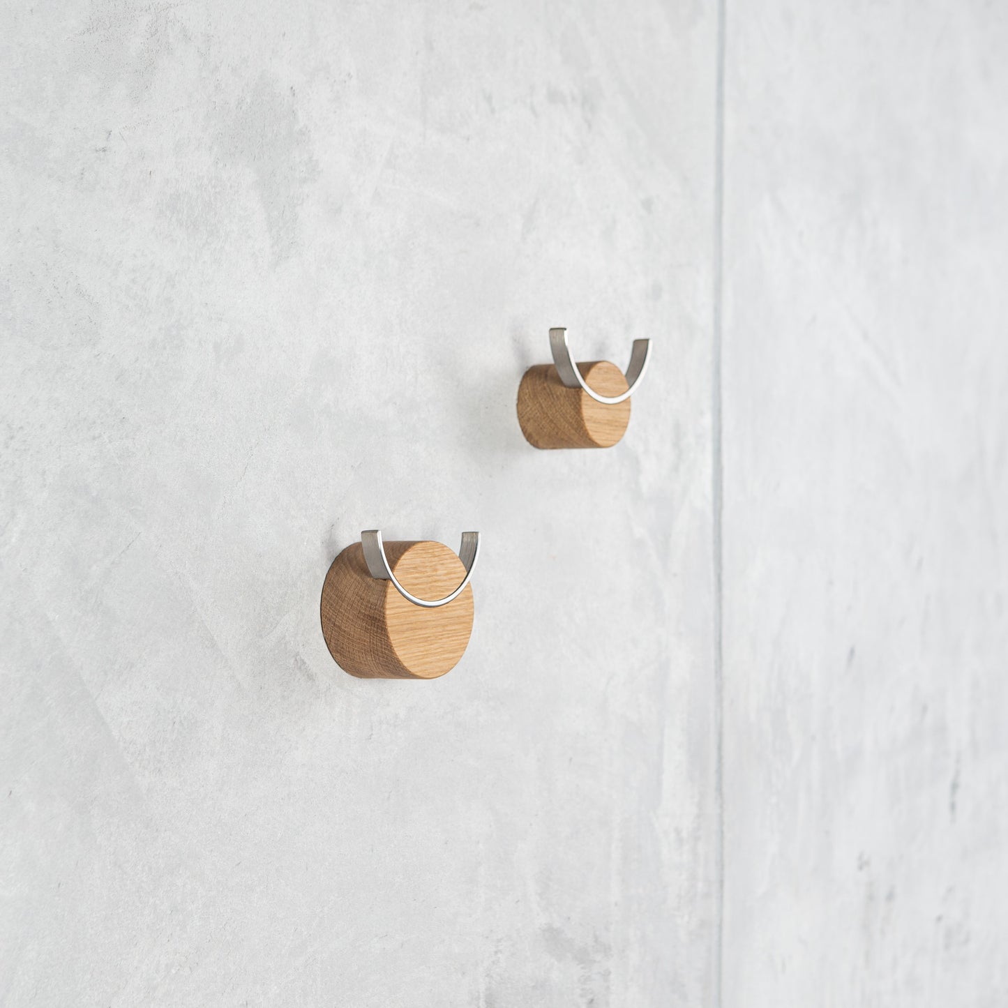Solid Oak Wood & Stainless Steel Hook | Deer