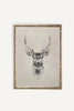 ESQUISSE SAUVAGE, Oeuvre sur toile rigide, encadré Vintage Argent