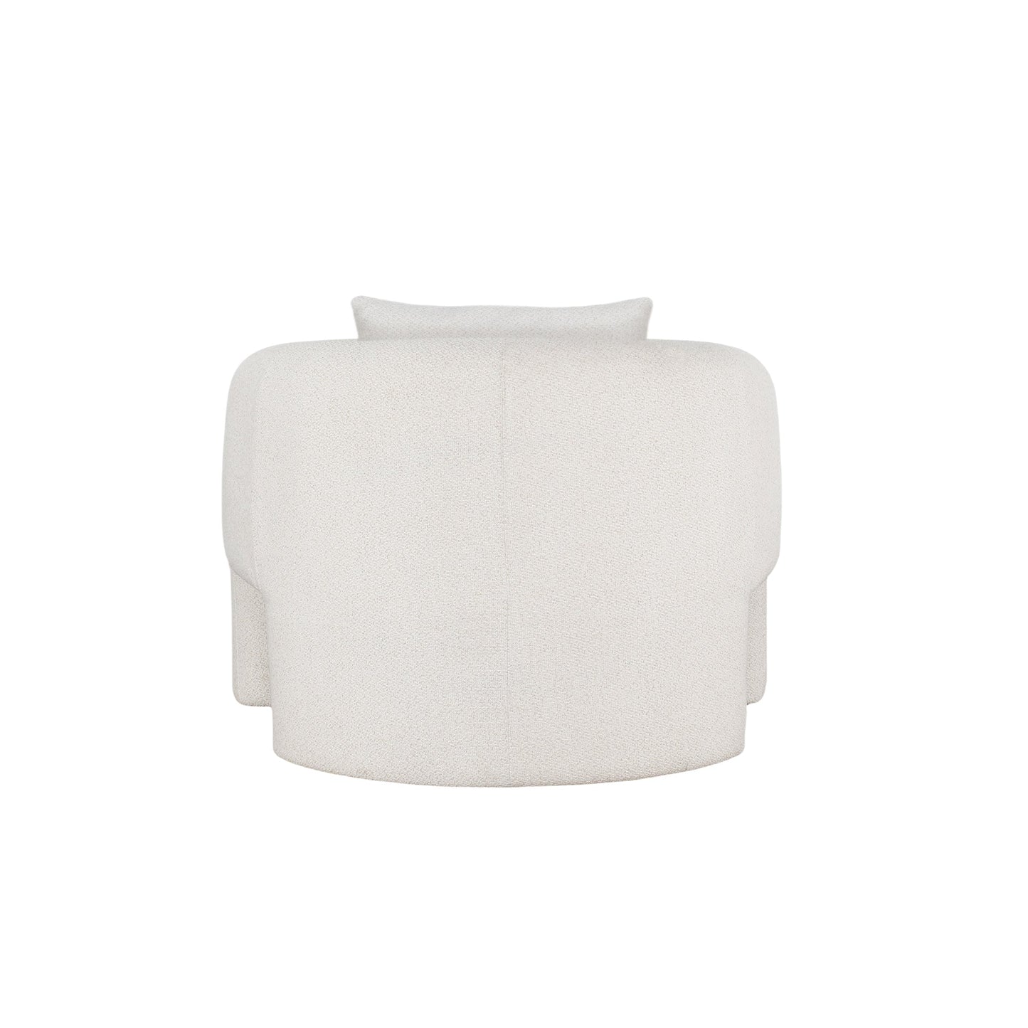 Chloe Pine Wood Tweed Accent Chair - Cream