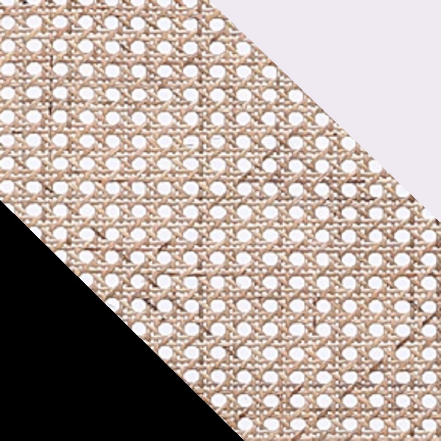 Tulum Natural Cane Accent Chair | Black/Cream