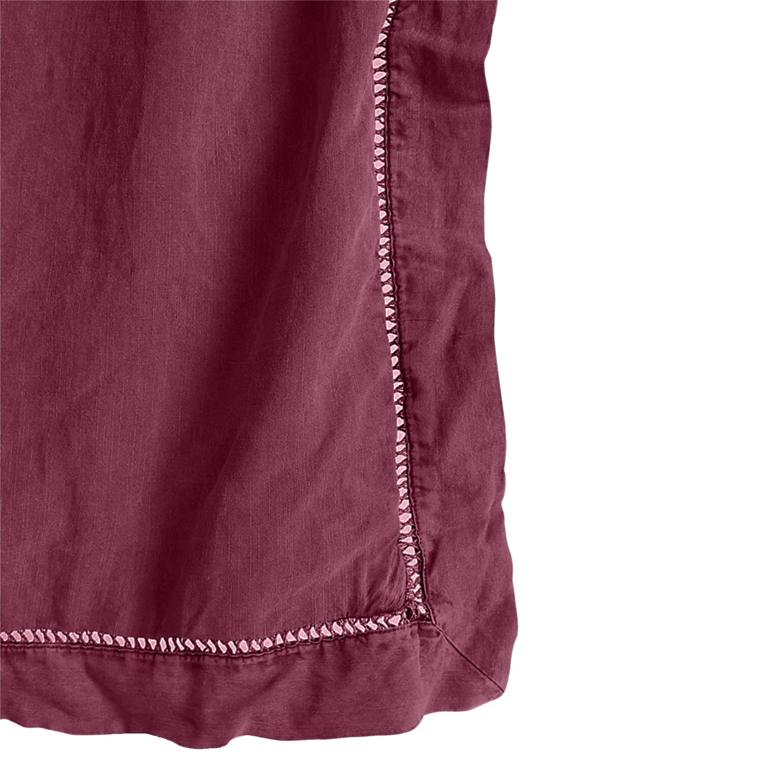 Embroidered Edge Berry 100% Pure Linen | Linen Cotton Mix | 3 Piece Duvet Cover Set | 4 Piece Sheet Set | Handmade | Pre-washed | Soft-1