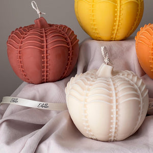 Large Autumn Pumpkin Candle | Hand Poured Soy Wax, Halloween Decor
