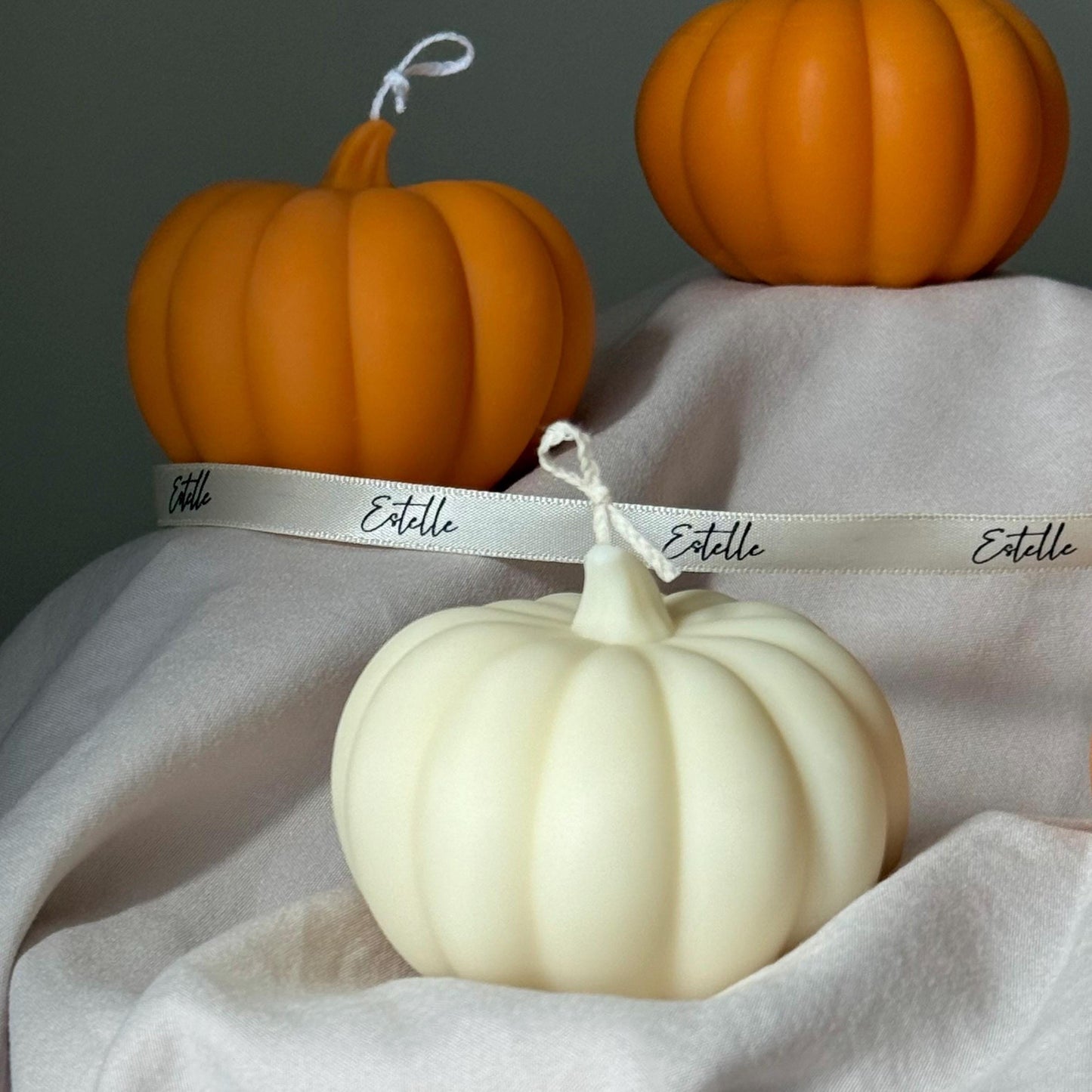 Handmade Pumpkin Soy Wax Candle: Autumn Decor Gift