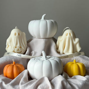 Pumpkin Jar Soy Wax Candle: Handmade Jesmonite Autumn Decor