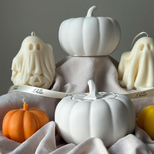 Pumpkin Jar Soy Wax Candle: Handmade Jesmonite Autumn Decor