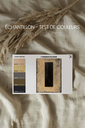 L'ESSENCE DU NOIR, Oeuvre sur toile rigide, encadré Vintage Bronze