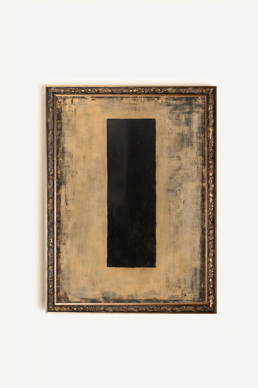 L'ESSENCE DU NOIR, Oeuvre sur toile rigide, encadré Vintage Bronze