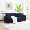 Bica Velvet Condo Size Sleeper Sofa w/Storage - Navy Blue