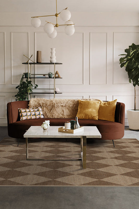 Palazzo Latte Brown Re-Jute Rug | 3 Size Variations