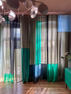 Modern Window Curtains - GREEN MEADOW 2