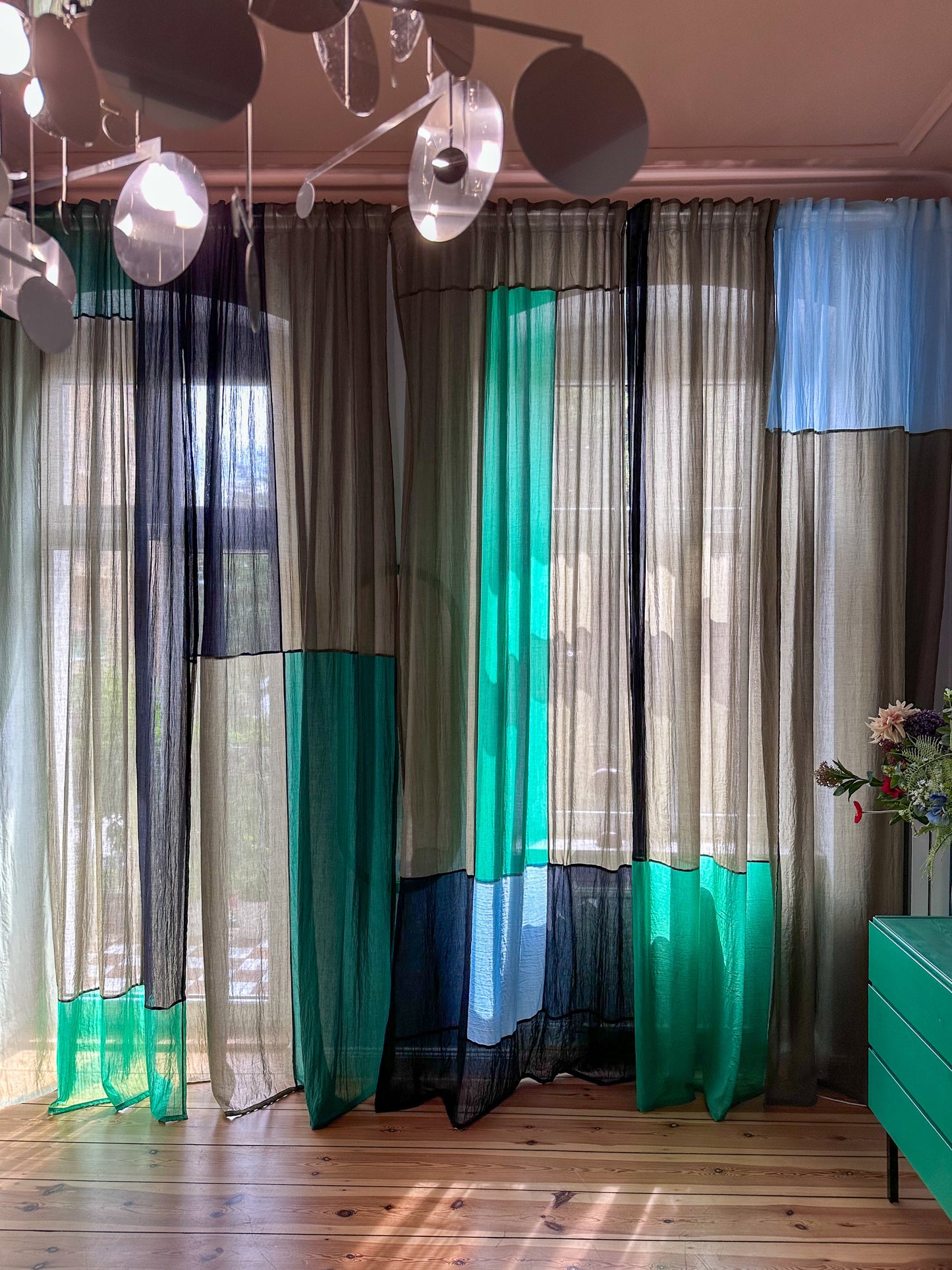 Modern Window Curtains - GREEN MEADOW 3