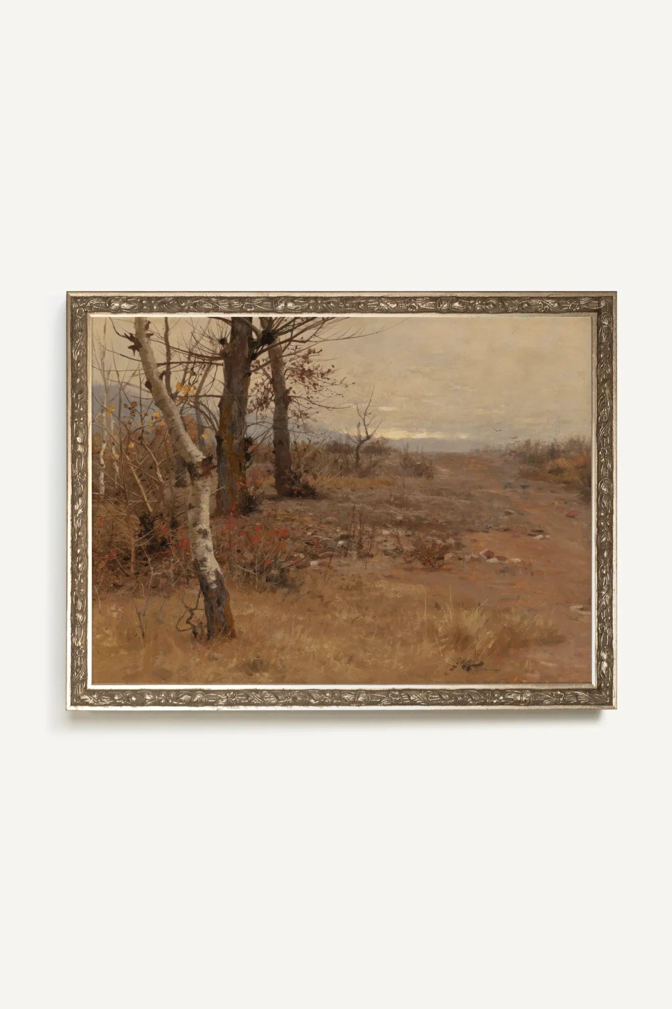 SAISON ÉTEINTE, Oeuvre sur toile étirée, encadré Vintage Argent
